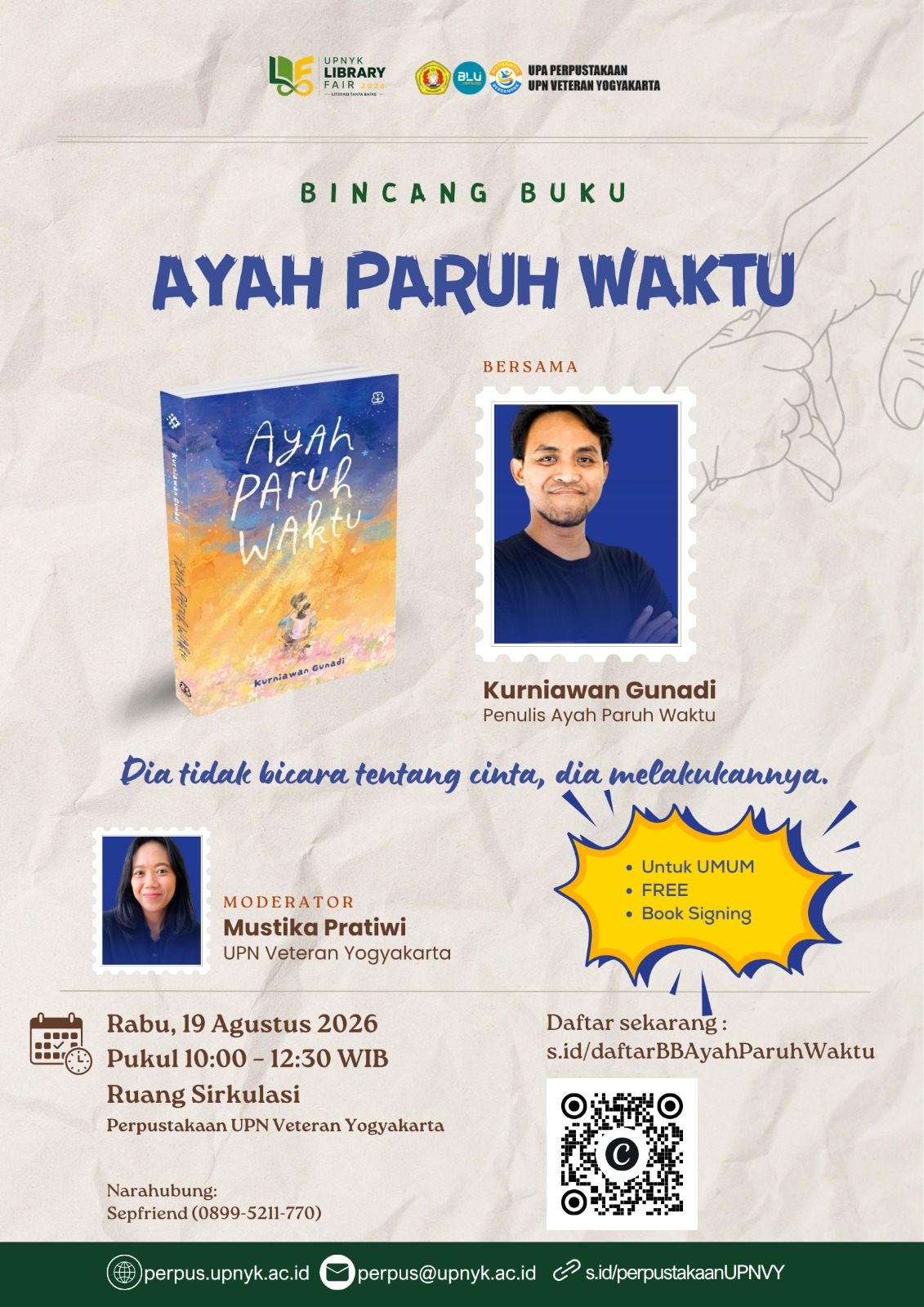 Jadwal Bedah Buku UPNYK Library Fair